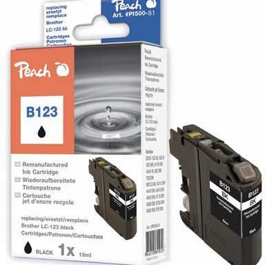 Peach 317205 Γνήσιο Μελάνι Εκτυπωτή InkJet Μαύρο (PI500-81)