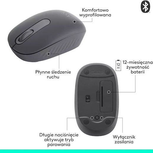 Logitech M196 Ασύρματο Bluetooth Ποντίκι Graphite