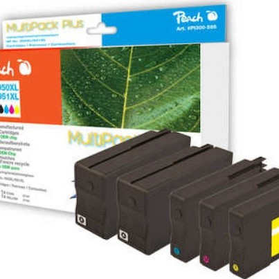 Peach Πακέτο Συμβατών Μελανιών Εκτυπωτή InkJet HP 950XL/951XL Πολλαπλό (Color) / Μαύρο
