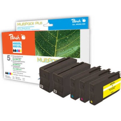Peach Πακέτο Συμβατών Μελανιών Εκτυπωτή InkJet HP 950XL/951XL Πολλαπλό (Color) / Μαύρο