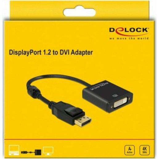 DeLock Μετατροπέας DisplayPort male σε DVI-I female (62599)