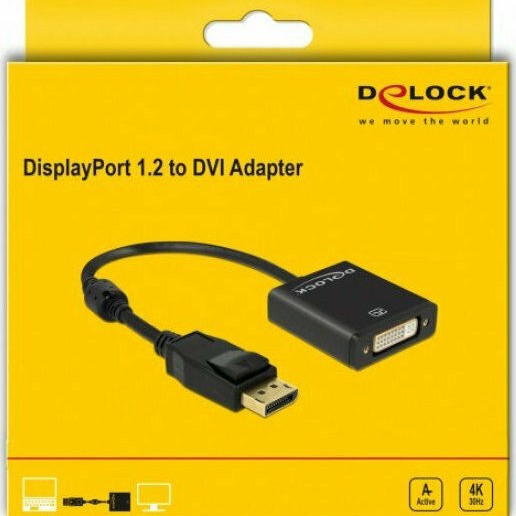 DeLock Μετατροπέας DisplayPort male σε DVI-I female (62599)