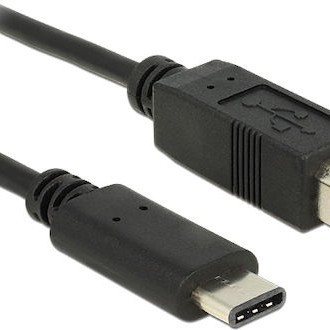 DeLock 83601 USB 2.0 Cable USB-C male - USB-B Μαύρο 1m (83601)