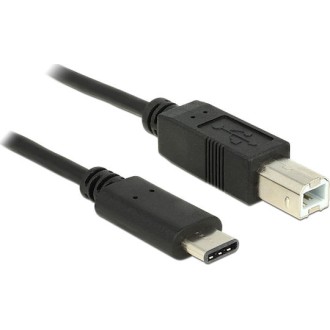 DeLock 83601 USB 2.0 Cable USB-C male - USB-B Μαύρο 1m (83601)
