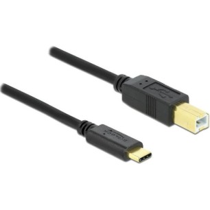 DeLock 83601 USB 2.0 Cable USB-C male - USB-B Μαύρο 1m (83601)