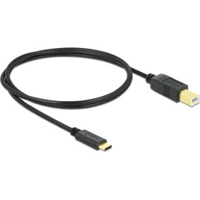 DeLock 83601 USB 2.0 Cable USB-C male - USB-B Μαύρο 1m (83601)