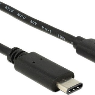 DeLock USB 2.0 Cable USB-C male - micro USB-A male Μαύρο 1m (83602)