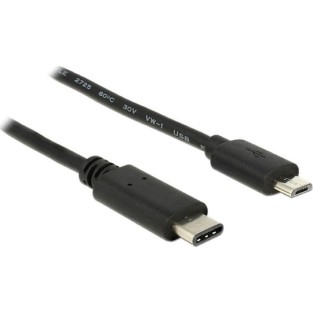 DeLock USB 2.0 Cable USB-C male - micro USB-A male Μαύρο 1m (83602)