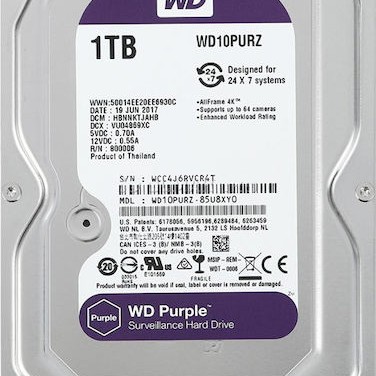 Western Digital Purple 1TB HDD Σκληρός Δίσκος 3.5