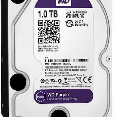Western Digital Purple 1TB HDD Σκληρός Δίσκος 3.5
