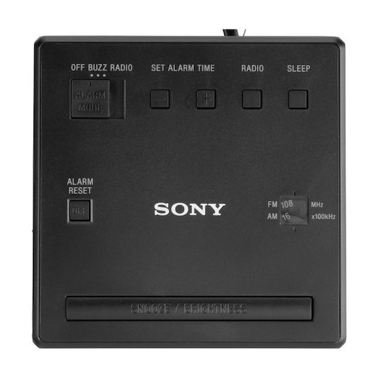 Sony Επιτραπέζιο Ψηφιακό Ρολόι με Ξυπνητήρι & Ραδιόφωνο Black ICF-C1B