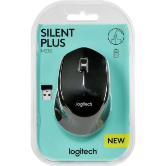 Logitech M330 Silent Plus Ασύρματο Ποντίκι Μαύρο