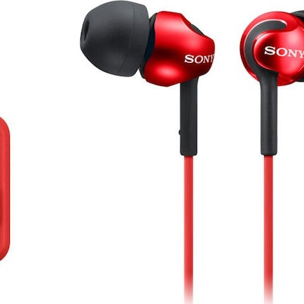 Sony MDR-EX110AP In-ear Handsfree με Βύσμα 3.5mm Κόκκινο
