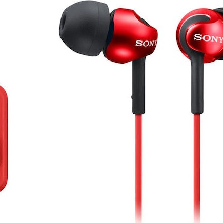 Sony MDR-EX110AP In-ear Handsfree με Βύσμα 3.5mm Κόκκινο