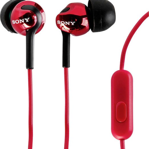 Sony MDR-EX110AP In-ear Handsfree με Βύσμα 3.5mm Κόκκινο