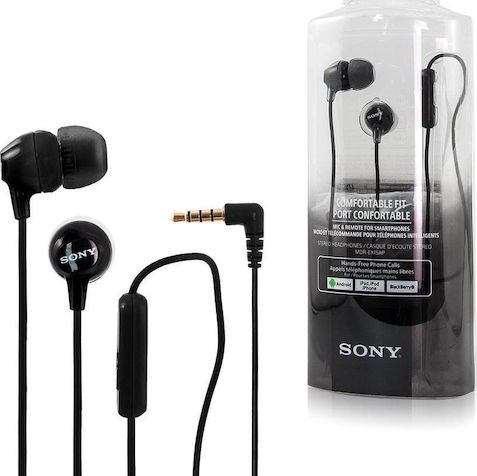 Sony MDR-EX15AP In-ear Handsfree με Βύσμα 3.5mm Μαύρο