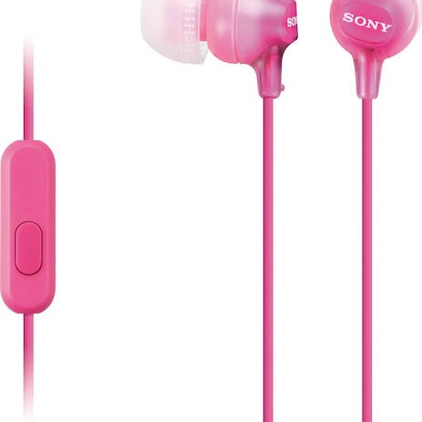Sony MDR-EX15AP In-ear Handsfree με Βύσμα 3.5mm Ροζ