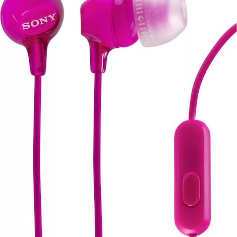 Sony MDR-EX15AP In-ear Handsfree με Βύσμα 3.5mm Ροζ