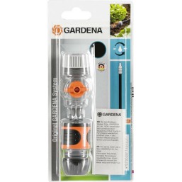 Gardena 01989-20 Σύνδεσμος Σωλήνων Ποτίσματος με Διακόπτη 13mm Γκρι