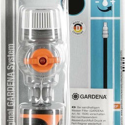 Gardena 01989-20 Σύνδεσμος Σωλήνων Ποτίσματος με Διακόπτη 13mm Γκρι