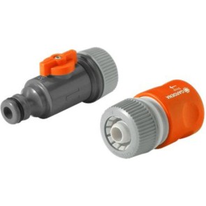 Gardena 01989-20 Σύνδεσμος Σωλήνων Ποτίσματος με Διακόπτη 13mm Γκρι