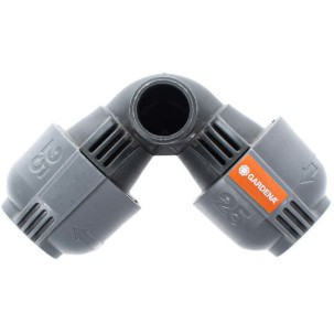Gardena 02783-20 Γωνία Σωλήνων Ποτίσματος με Αρσενικό Σπείρωμα 19mm Μαύρο