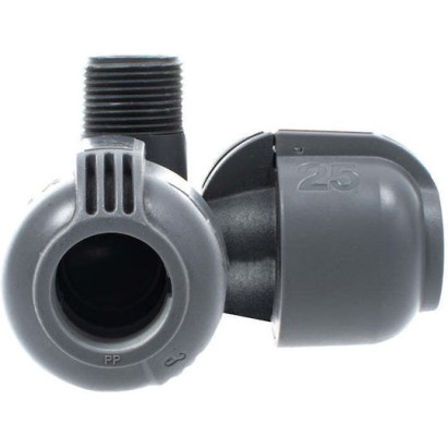 Gardena 02783-20 Γωνία Σωλήνων Ποτίσματος με Αρσενικό Σπείρωμα 19mm Μαύρο