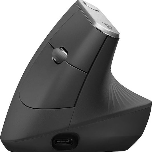 Logitech MX Vertical Ασύρματο & Ενσύρματο Εργονομικό Bluetooth Ποντίκι Μαύρο