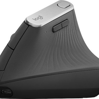 Logitech MX Vertical Ασύρματο & Ενσύρματο Εργονομικό Bluetooth Ποντίκι Μαύρο