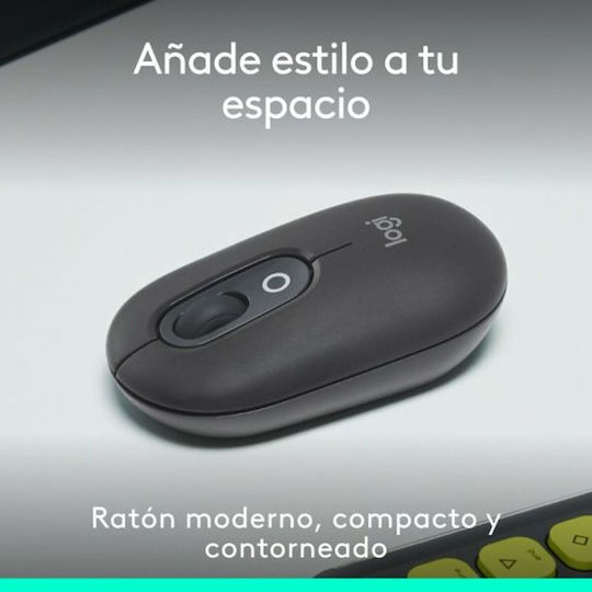 Logitech POP Emoji Ασύρματο Bluetooth Ποντίκι Graphite