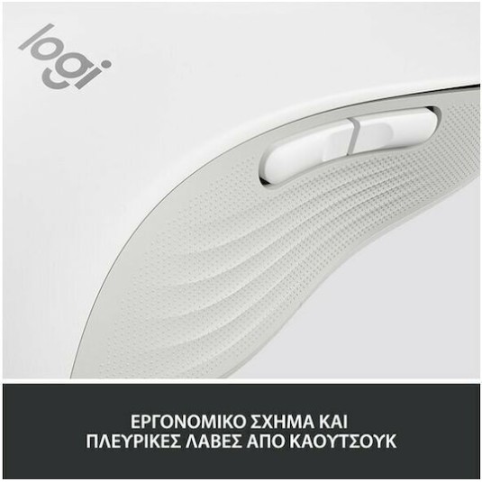 Logitech Signature M650 Ασύρματο Bluetooth Ποντίκι για Αριστερόχειρες Off-White