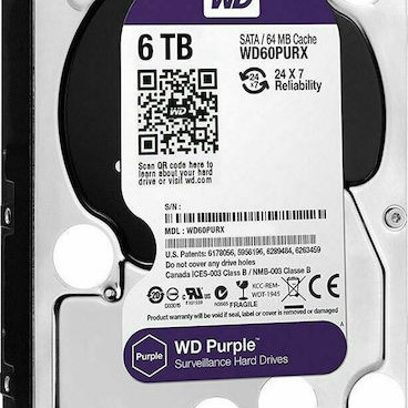 Western Digital Purple 6TB HDD Σκληρός Δίσκος 3.5