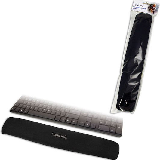 LogiLink Gel Pad Στήριγμα Καρπού Μαύρο 42.5X7X1.8 εκ.