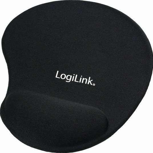 LogiLink GEL Mouse Pad 230mm με Στήριγμα καρπού Μαύρο