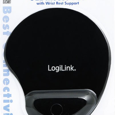 LogiLink GEL Mouse Pad 230mm με Στήριγμα καρπού Μαύρο