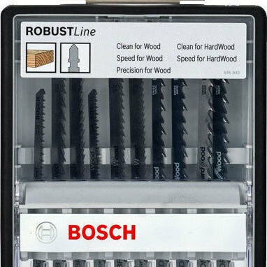 Bosch Σετ Πριονόλαμων Σέγας Λάμες για Ξύλο 10τμχ