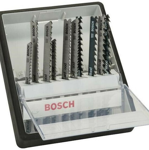 Bosch Σετ Πριονόλαμων Σέγας Λάμες για Ξύλο 10τμχ