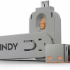 Lindy Port Blocker Usb (1 Key + 4 X Blocks) Orange (40453)