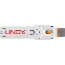 Lindy Port Blocker Usb (1 Key + 4 X Blocks) Orange (40453)