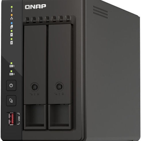 QNap TS-253E NAS με 2 θέσεις για HDD/SSD και 2 θύρες Ethernet
