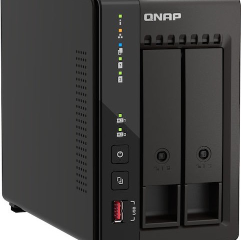 QNap TS-253E NAS με 2 θέσεις για HDD/SSD και 2 θύρες Ethernet