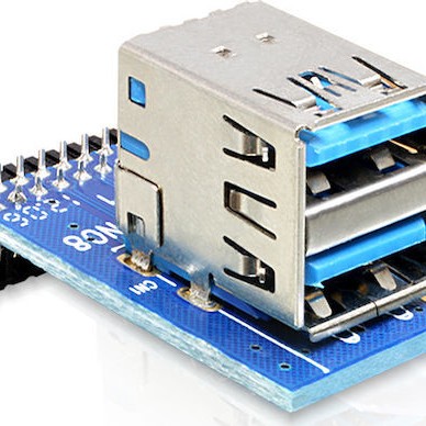 DeLock USB 3.0 Pin Header female > 2 x USB 3.0 female (41865)