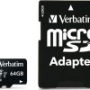 Verbatim Pro microSDXC 64GB Class 10 U3 UHS-I με αντάπτορα