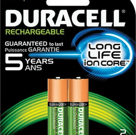 Duracell Επαναφορτιζόμενες Μπαταρίες AA Ni-MH 2500mAh 1.2V 2τμχ