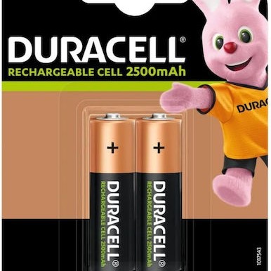 Duracell Επαναφορτιζόμενες Μπαταρίες AA Ni-MH 2500mAh 1.2V 2τμχ