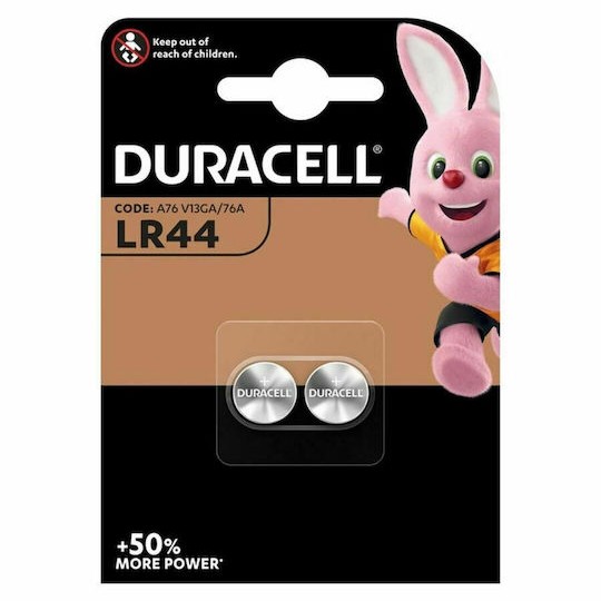 Duracell Long Lasting Power Αλκαλικές Μπαταρίες Ρολογιών LR44 1.5V 2τμχ