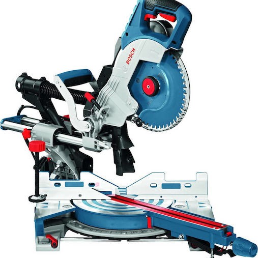 Bosch GCM 8 SDE Professional Φαλτσοπρίονο Ρεύματος Συρόμενο με Ισχύ 1600W, Δίσκο Κοπής Διαμέτρου 216mm & Ταχύτητα Κοπής 5000rpm