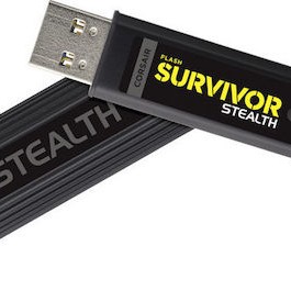 Corsair Flash Survivor Stealth 64GB USB 3.0 Stick Μαύρο