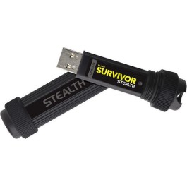 Corsair Flash Survivor Stealth 64GB USB 3.0 Stick Μαύρο