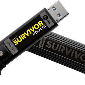 Corsair Flash Survivor Stealth 256GB USB 3.0 Stick Μαύρο